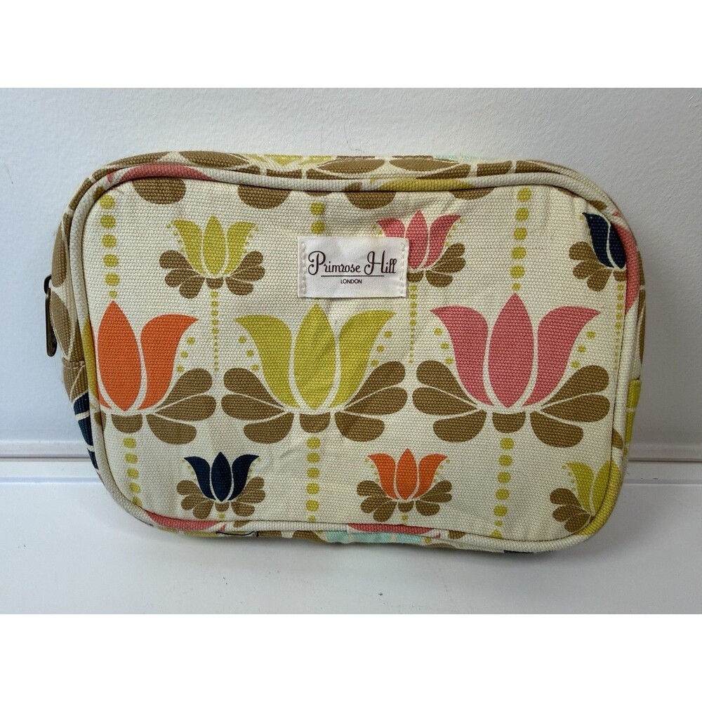 Primrose Hill London Cosmetic Bag Retro Floral Tulip Travel Makeup Toiletry Case